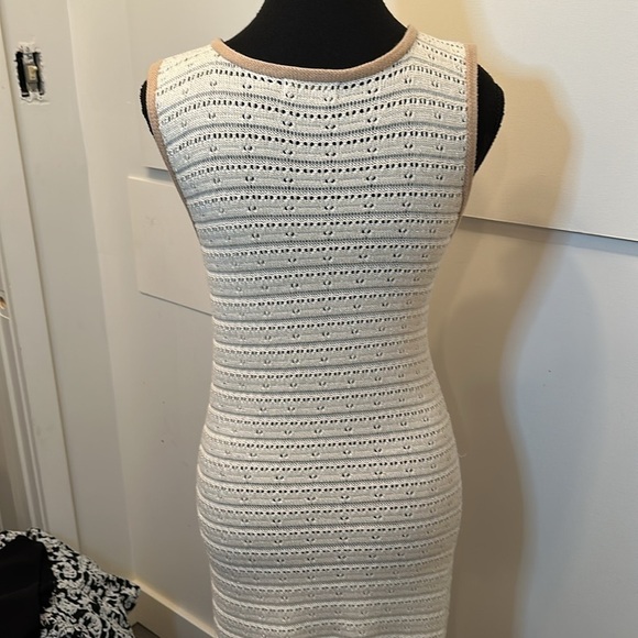 Vintage style Beige crochet see through dress woman size S - Picture 13 of 13